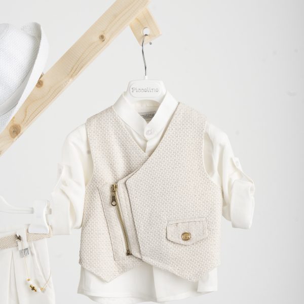 Βαπτιστικό κοστούμι Piccolino Furilo σε χρώμα Off White