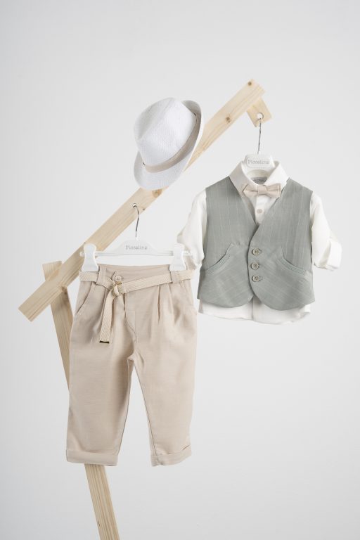 Βαπτιστικό κοστούμι  Piccolino Chris σε χρώμα Beige