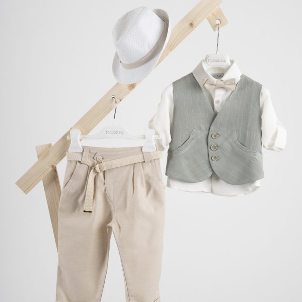 Βαπτιστικό κοστούμι  Piccolino Chris σε χρώμα Beige