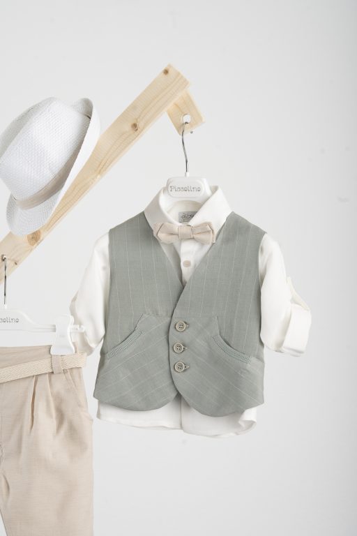 Βαπτιστικό κοστούμι  Piccolino Chris σε χρώμα Beige