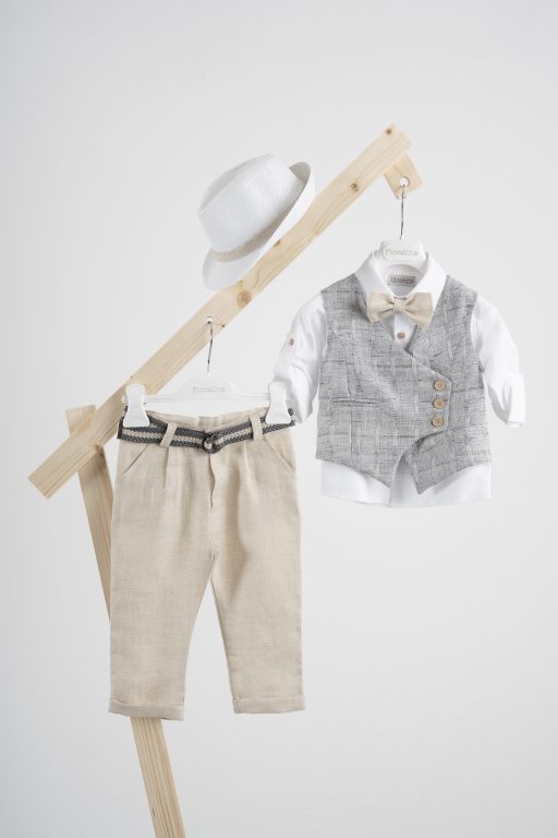 Βαπτιστικό κοστούμι  Piccolino Arthur σε χρώμα Beige