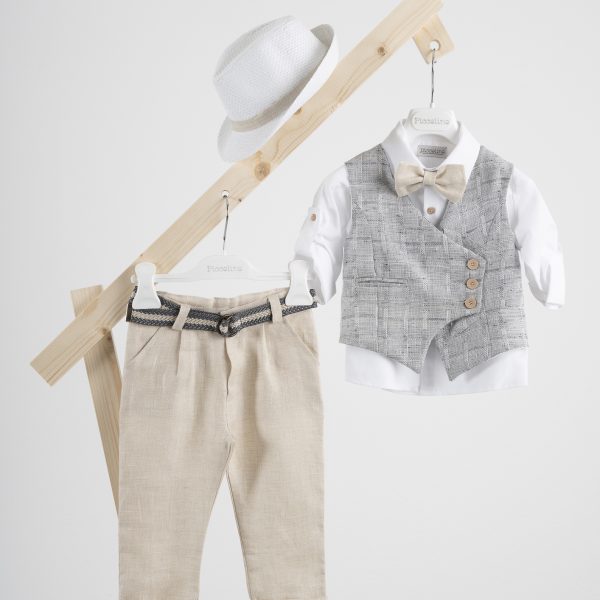 Βαπτιστικό κοστούμι  Piccolino Arthur σε χρώμα Beige