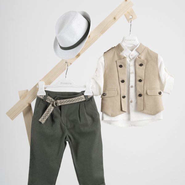 Βαπτιστικό κοστούμι  Piccolino Che σε χρώμα Beige