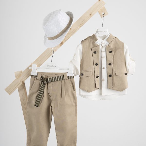 Βαπτιστικό κοστούμι  Piccolino Che σε χρώμα Total Beige