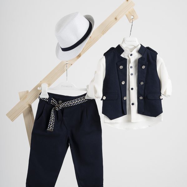 Βαπτιστικό κοστούμι  Piccolino Che σε χρώμα Total Off White