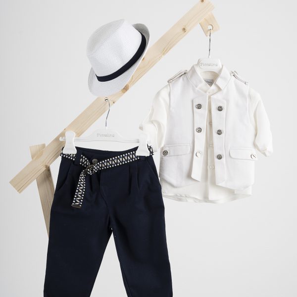 Βαπτιστικό κοστούμι  Piccolino Che σε χρώμα Off White