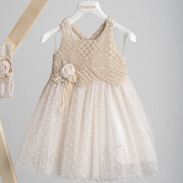 Βαπτιστικό φόρεμα Piccolino Thea Beige