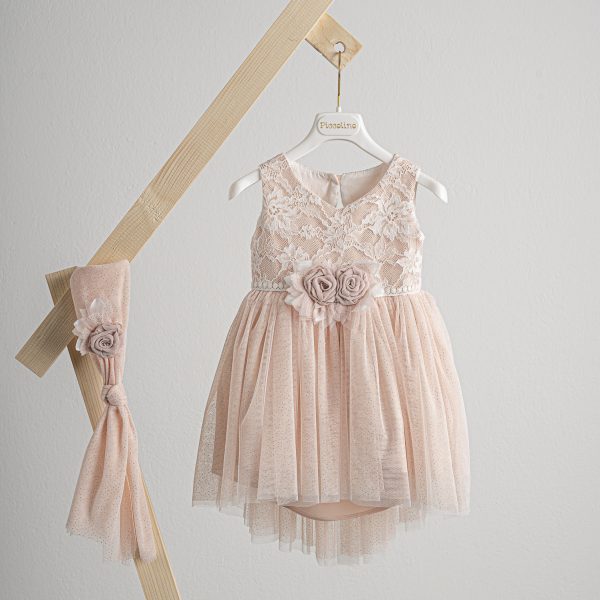 Βαπτιστικό φόρεμα Piccolino Ursulla Peach