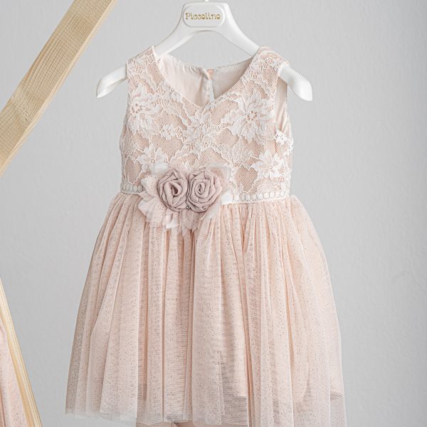 Βαπτιστικό φόρεμα Piccolino Ursulla Peach