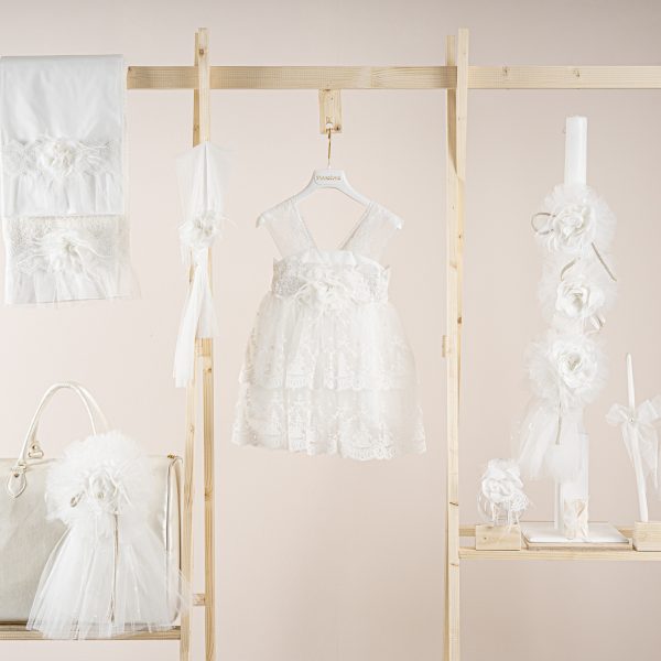Πακέτο βάπτισης για κορίτσι Piccolino Estelle ivory με τσάντα  ivory