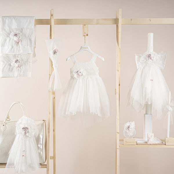 Πακέτο βάπτισης για κορίτσι Piccolino Matylda ivory με τσάντα  ivory