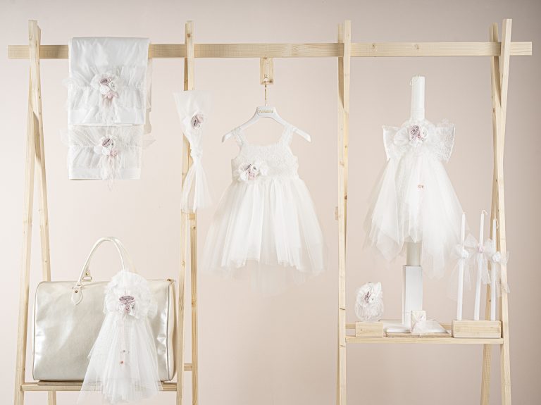 Πακέτο βάπτισης για κορίτσι Piccolino Matylda ivory με τσάντα  ivory