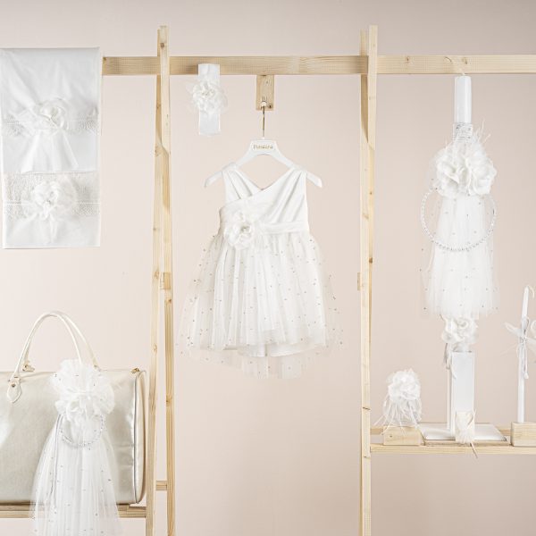 Πακέτο βάπτισης για κορίτσι Piccolino Zoe ivory με τσάντα  ivory