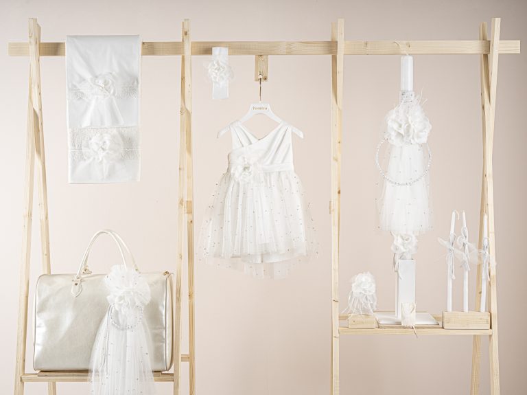 Πακέτο βάπτισης για κορίτσι Piccolino Zoe ivory με τσάντα  ivory