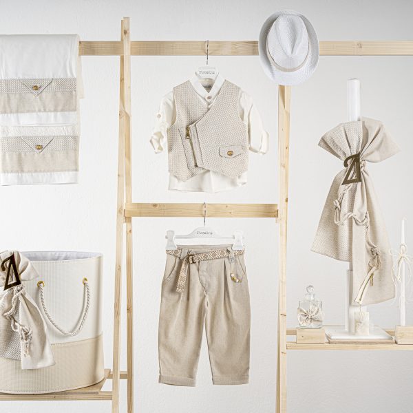 Πακέτο βάπτισης για αγόρι Piccolino Furilo beige