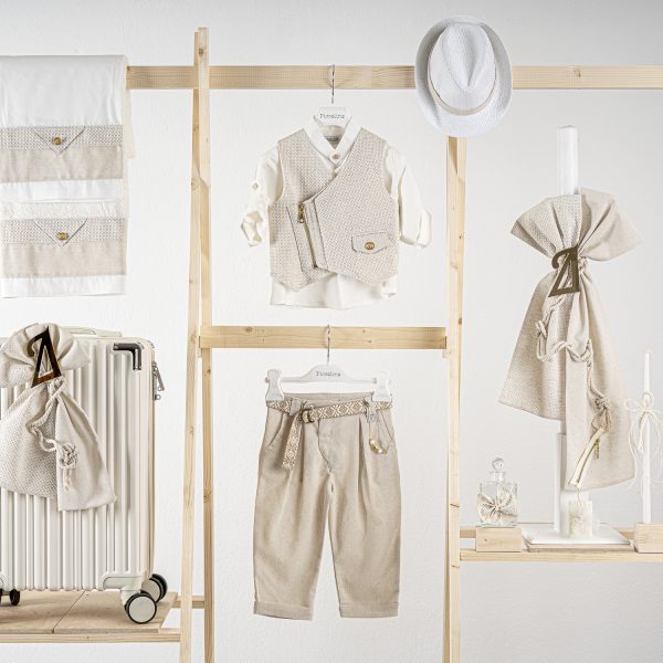 Πακέτο βάπτισης για αγόρι Piccolino Furilo beige