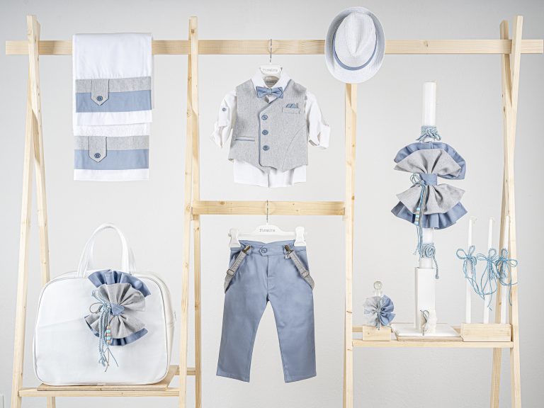 Πακέτο βάπτισης για αγόρι Piccolino Gustavo light blue