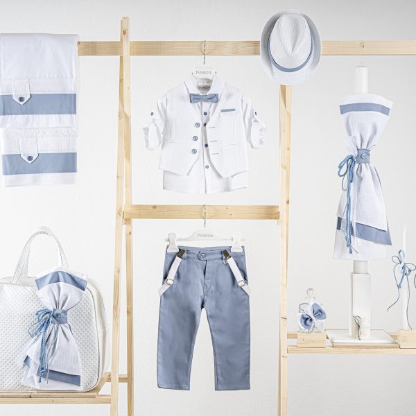Πακέτο βάπτισης για αγόρι Piccolino Lorenzo light blue