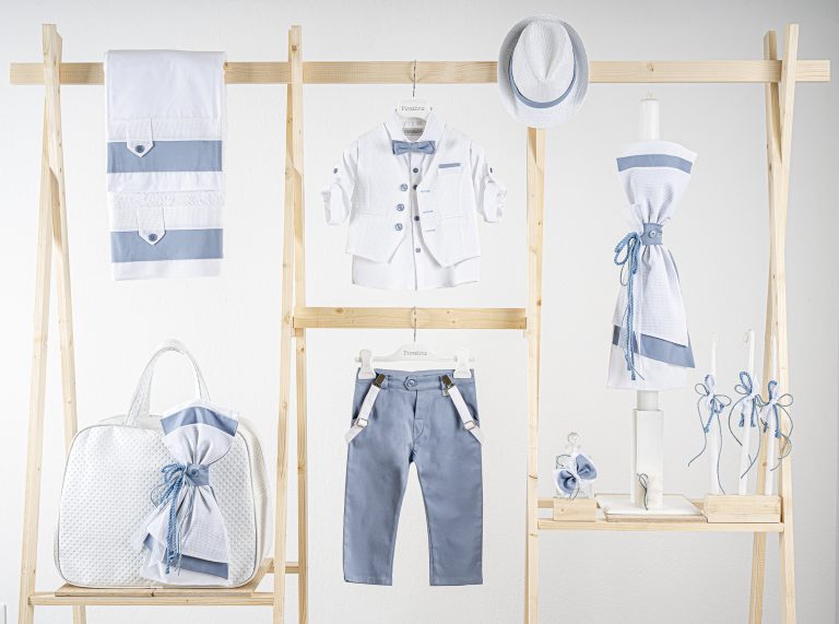 Πακέτο βάπτισης για αγόρι Piccolino Lorenzo light blue