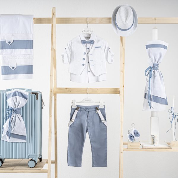 Πακέτο βάπτισης για αγόρι Piccolino Lorenzo light blue
