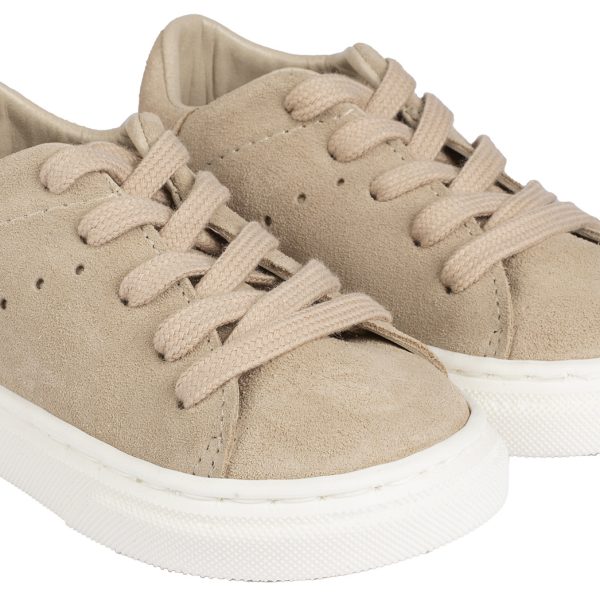 Δερμάτινο Δετό Σνίκερ από Δέρμα Suede σε Μπεζ  Χρώμα