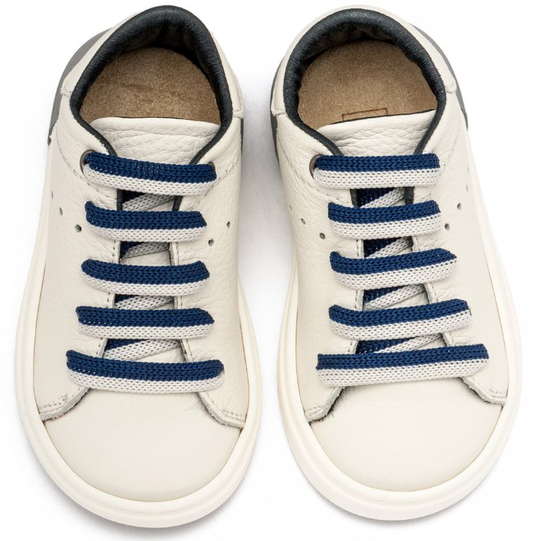 Δετό Sneaker με Δίχρωμο Κορδόνι EXC5294 Λευκό Μπλε