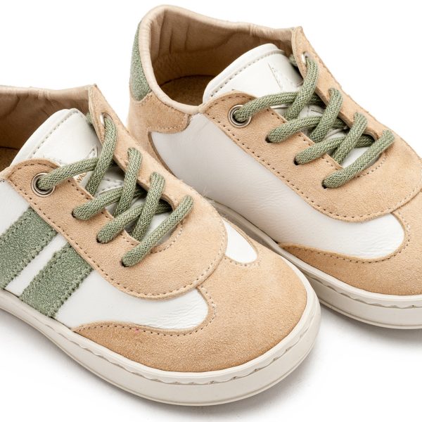 Δίχρωμο Δετό Sneaker EXC5296 Μπεζ Μέντα