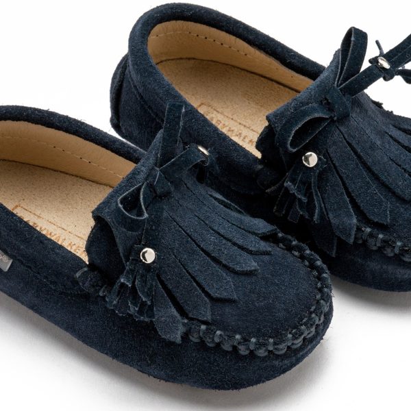Loafer με Κρόσια και Φιογκάκι EXC5298 Μπλε
