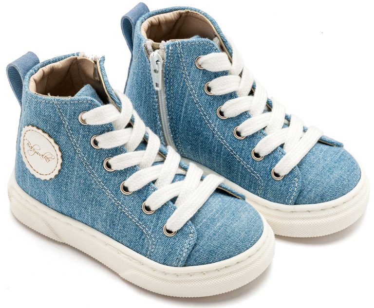 Δετό Μποτάκι Sneaker με Φερμουάρ στο Πλάι EXC5301 Σιέλ