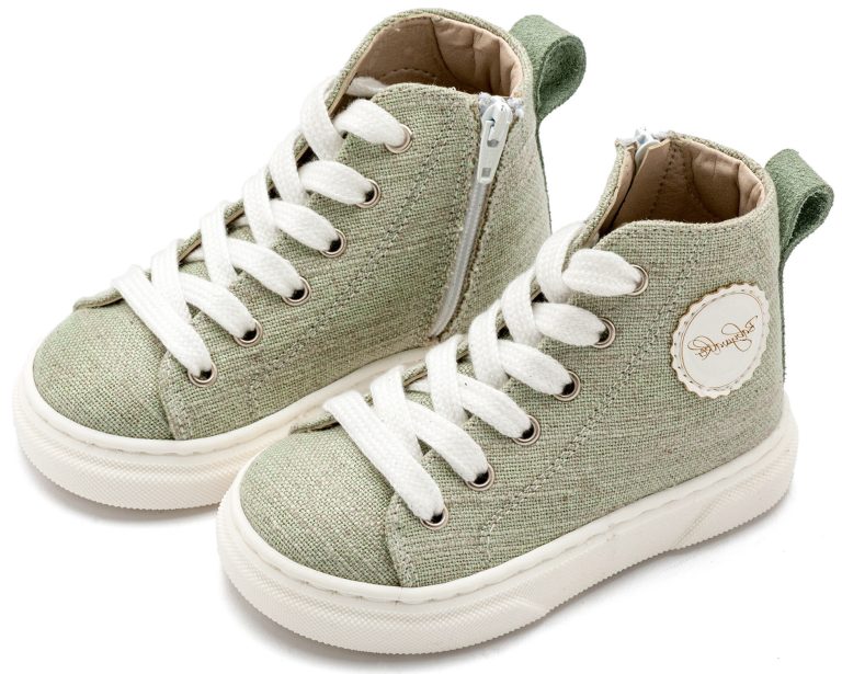 Δετό Μποτάκι Sneaker με Φερμουάρ στο Πλάι EXC5301 Φυστικί