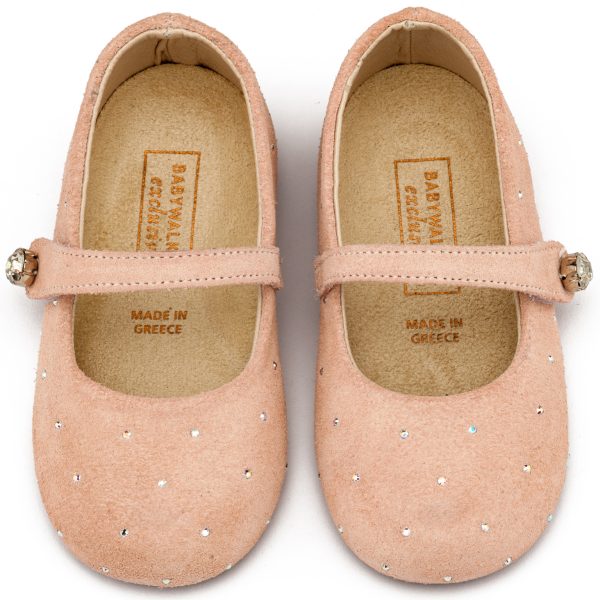 Γοβάκι Suede με Στρας LU6009 Νουντ