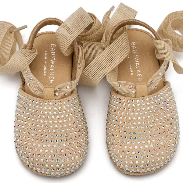 Εσπαντρίγια με Swarovski LU6123 Εκρού