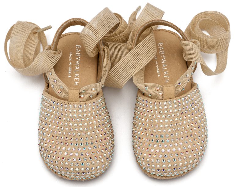 Εσπαντρίγια με Swarovski LU6123 Εκρού
