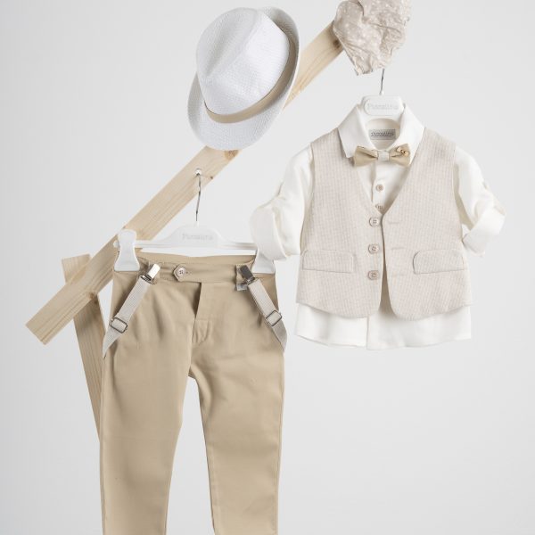 Πακέτο βάπτισης για αγόρι Piccolino Pablo beige