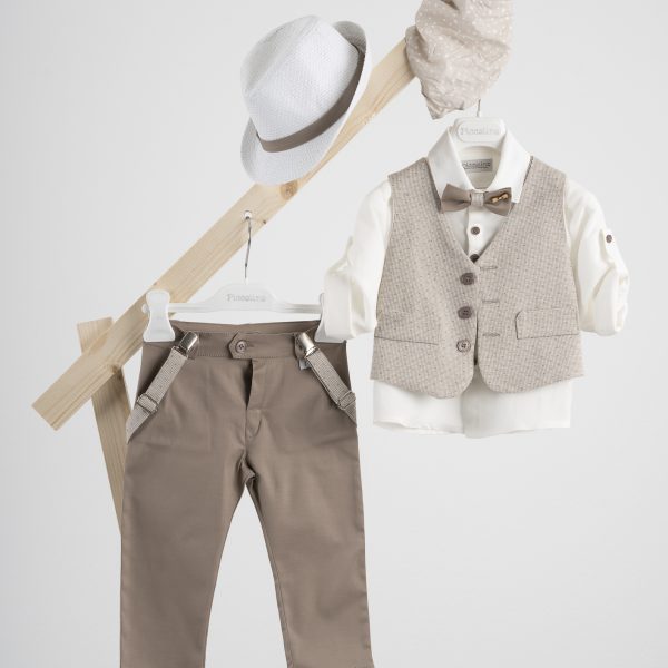 Πακέτο βάπτισης για αγόρι Piccolino Pablo mocha
