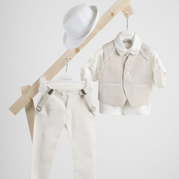 Βαπτιστικό κοστούμι Piccolino Francisco σε χρώμα Ivory