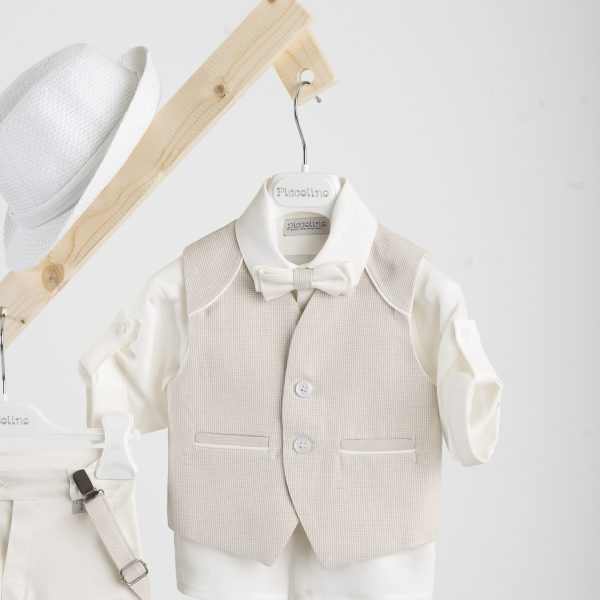 Βαπτιστικό κοστούμι Piccolino Francisco σε χρώμα Ivory
