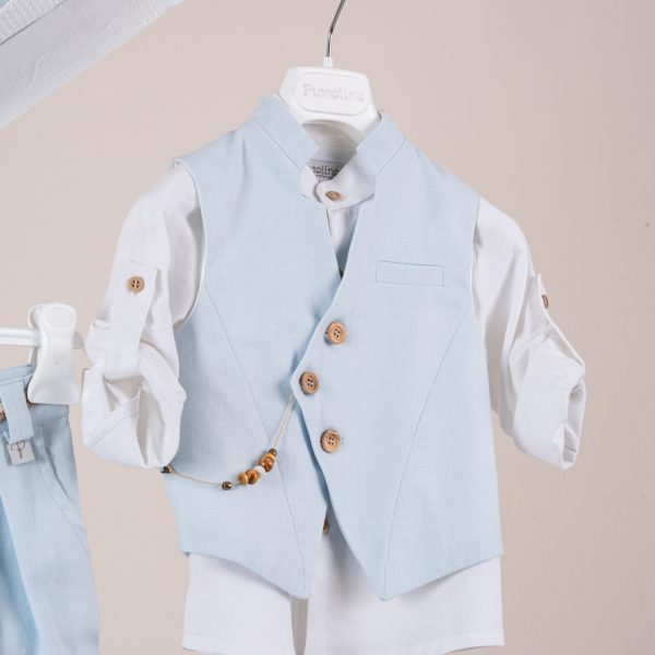 Βαπτιστικό κοστούμι Piccolino Enrique σε χρώμα Ciele
