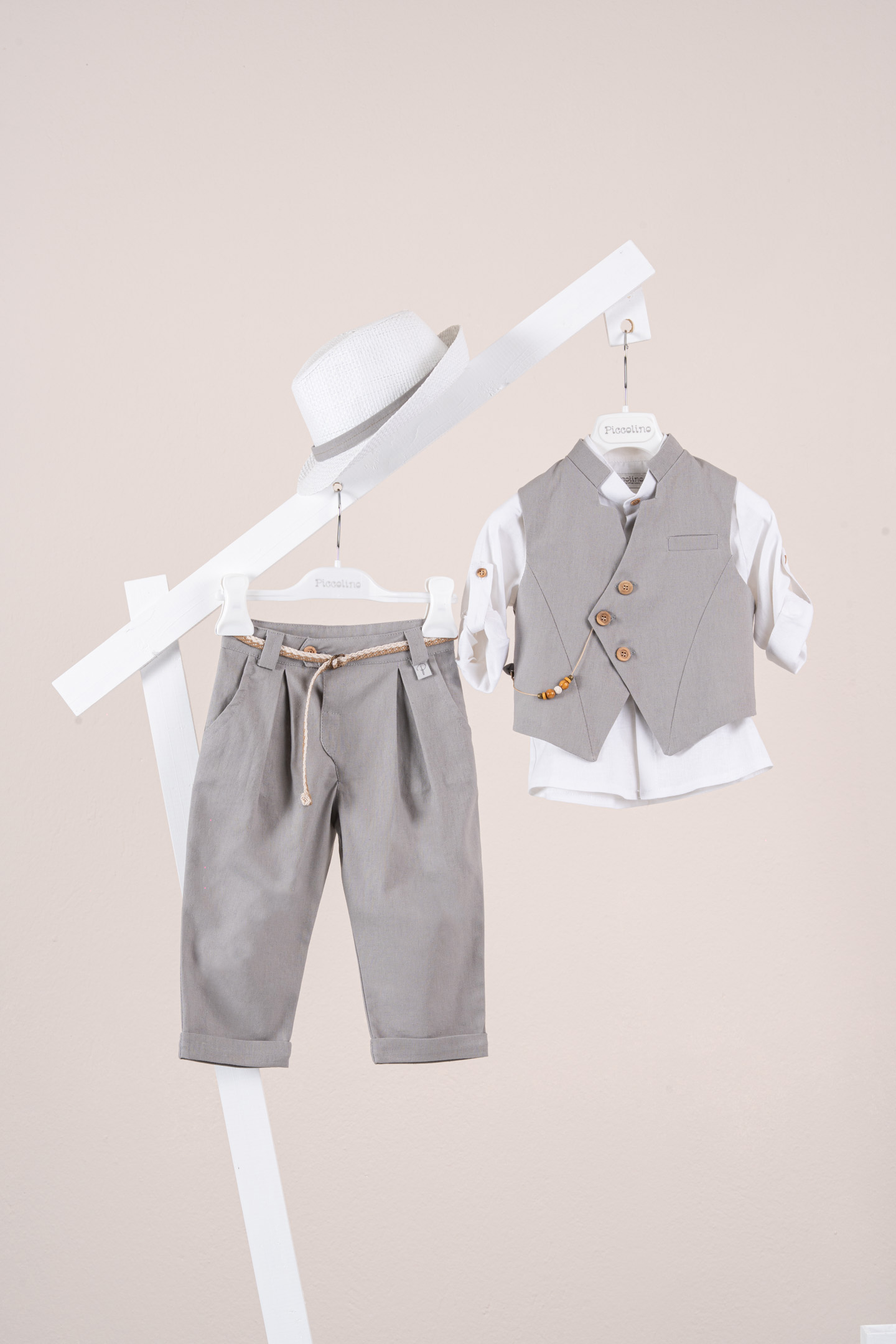 Βαπτιστικό κοστούμι Piccolino Enrique σε χρώμα Grey Βαπτιστικό κοστούμι Piccolino Enrique σε χρώμα Grey