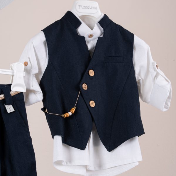 Βαπτιστικό κοστούμι Piccolino Enrique σε χρώμα Navy