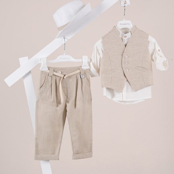 Πακέτο βάπτισης για αγόρι Piccolino Logan beige