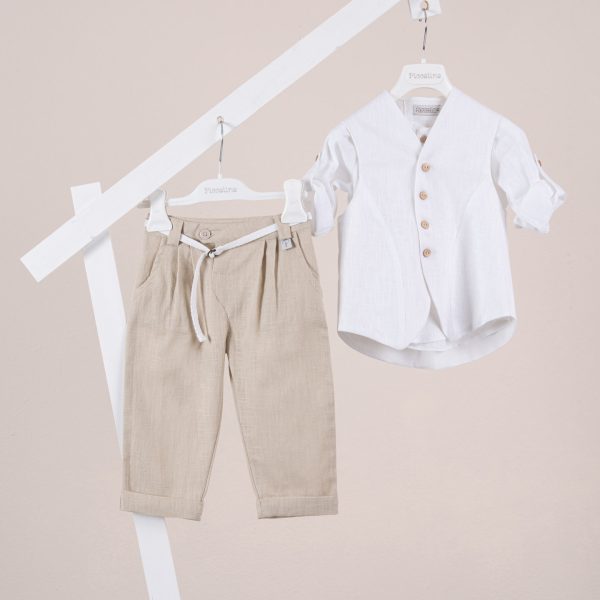 Πακέτο βάπτισης για αγόρι Piccolino Hector beige