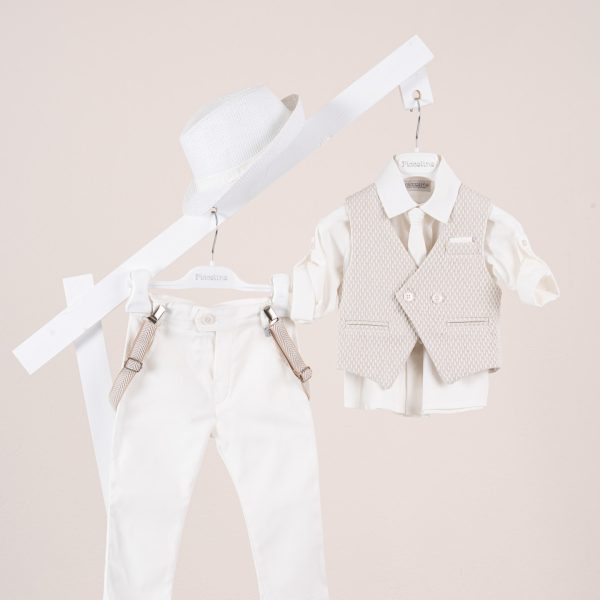 Πακέτο βάπτισης για αγόρι Piccolino Andre ivory