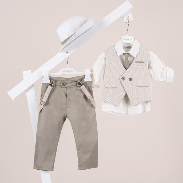 Πακέτο βάπτισης για αγόρι Piccolino Andre sage