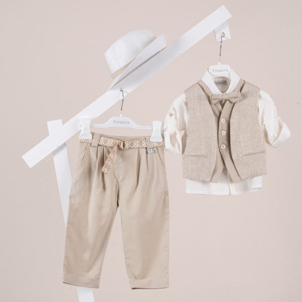 Πακέτο βάπτισης για αγόρι Piccolino Alessio beige