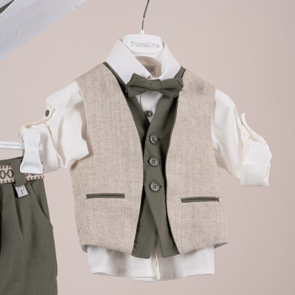 Κοστούμι  Piccolino Alessio σε χρώμα Olive