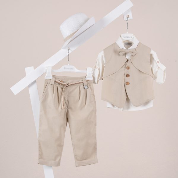 Πακέτο βάπτισης για αγόρι Piccolino Riccardo beige