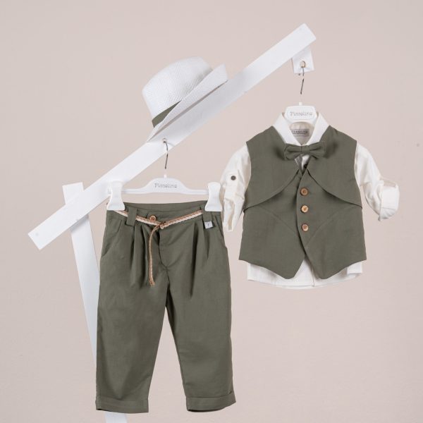 Πακέτο βάπτισης για αγόρι Piccolino Riccardo olive
