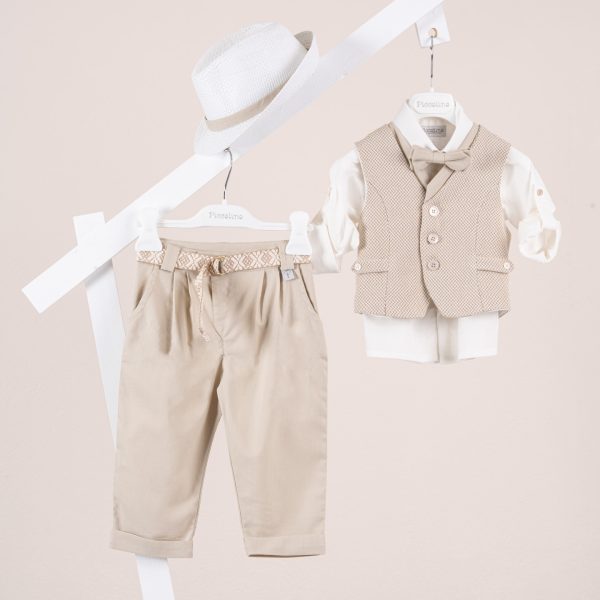 Πακέτο βάπτισης για αγόρι Piccolino Giulio beige