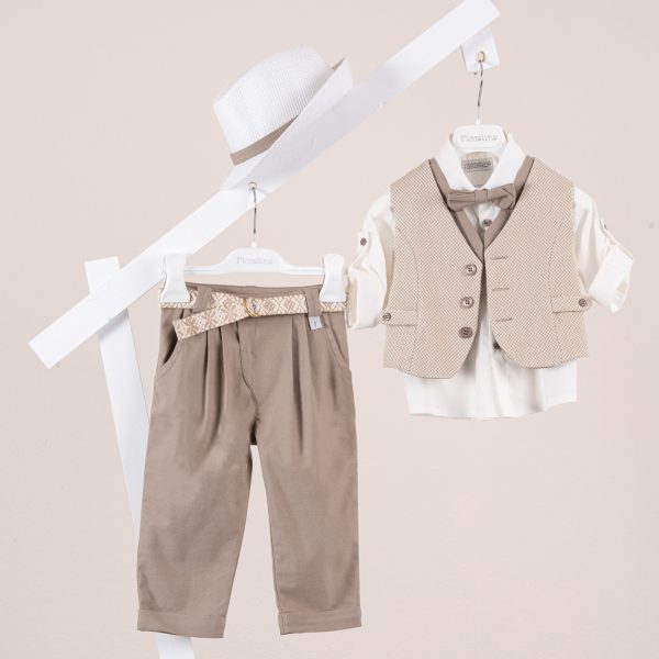 Πακέτο βάπτισης για αγόρι Piccolino Giulio mocha